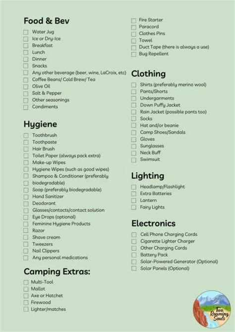 Ultimate Camping Checklist Car Camping Essentials Two Roaming Souls