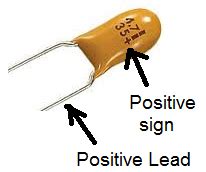 Tantalum Capacitor Polarity Markings