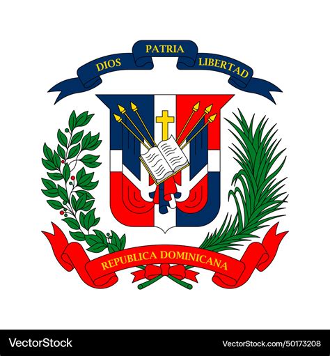 Coat of arms dominican republic Royalty Free Vector Image