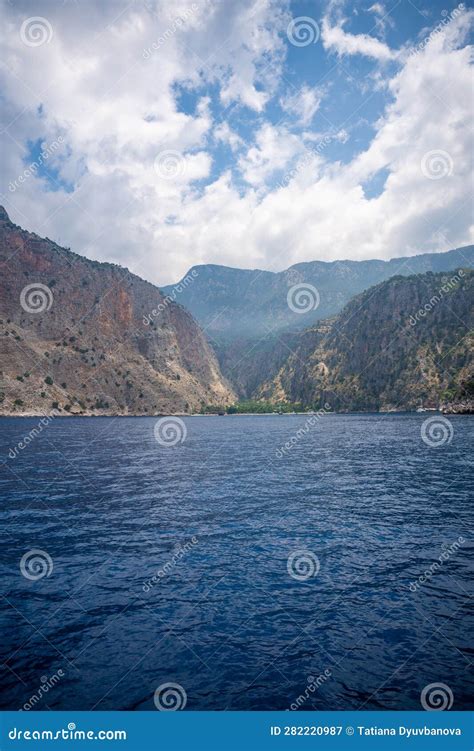 View from Water of Butterfly Valley in Oludeniz Fethiye in the Morning ...