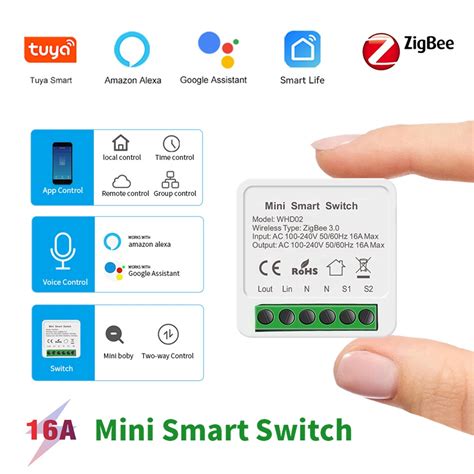 Interruptor Zigbee Inteligente Mini Smart Switch 16A Smart Life APP