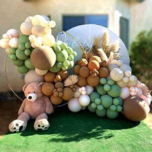 DIY Sage Green Balloon Garland Kit Pcs Matte Green Nude Neutral And Brown Balloons For