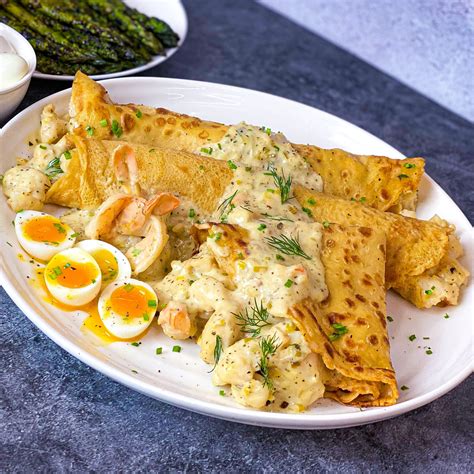 Seafood Crepes With A Garlicky Béarnaise Butter Sauce - Zars Kitchen