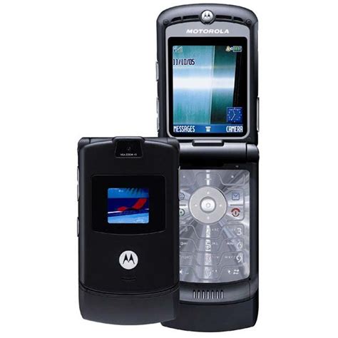 New Motorola Razr V3 Unlocked Cell Phone Black Cheap Phones