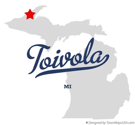 Map of Toivola, MI, Michigan