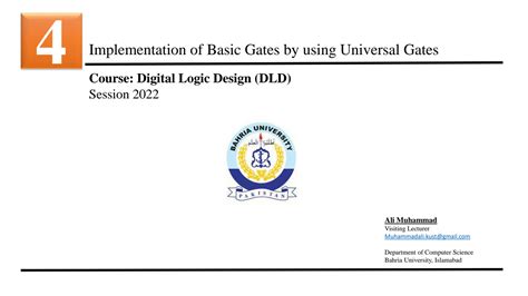 SOLUTION: Basic gates using universal gates - Studypool