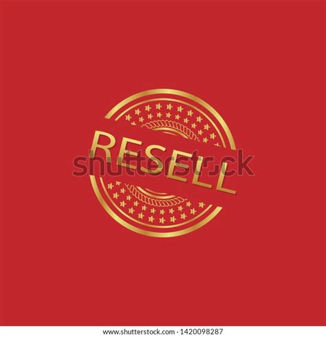 Modern Gold Stamp Text Resell Gold Stock Vector Royalty Free