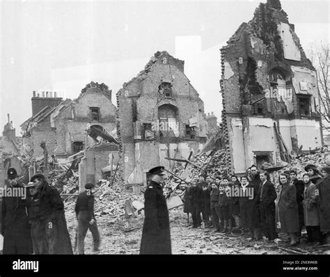 Walls Of Demolished London Homes Still Stand After Nazi Air Assault