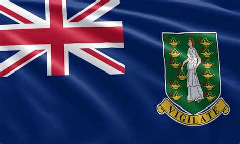 Premium Photo | Close up waving flag of british virgin islands flag ...