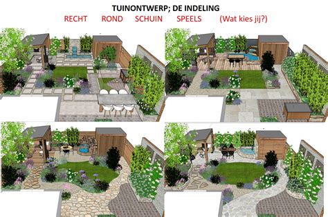 TUININDELING RECHT ROND SCHUIN OF SPEELS Tuinontwerp Bureau Geels