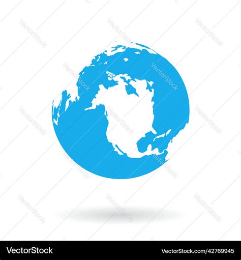 Globe Earth Blue Of World Map With Water Vector Image