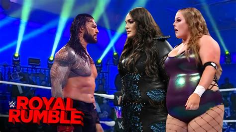 Full Match Roman Reigns Vs Doudrop And Nia Jax Royal Rumble 2022 Youtube