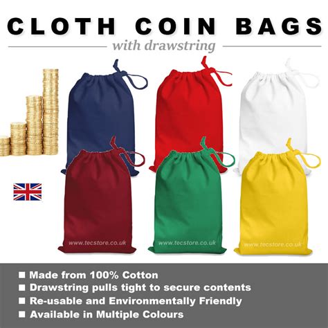 Cloth Coin Bags With Drawstring Pack Tecstore Uk And Worldwide