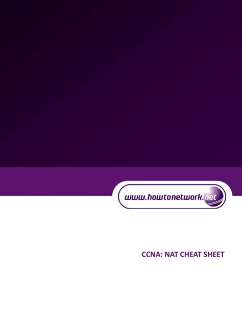 Ccna Nat Cheat Sheet Download Free Pdf Ip Address Internet Standards