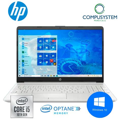 LAPTOP HP 15 DY1002LA I3 10MA 8GB DE RAM 16 GB DE OPTANE 256 SSD