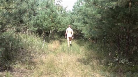 Walking Naked In Woods Enclosed In Chastity Cage GO PORN