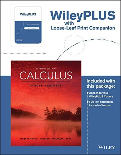 Calculus Single Variable [with Wileyplus Code] By Deborah Hughes Hallett Goodreads