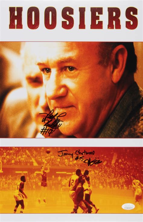 Maris Valainis & Brad Long Signed "Hoosiers" 11x17 Photo Inscribed ...