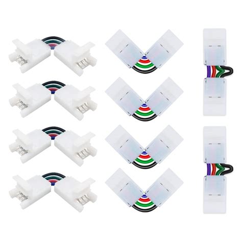 Set Conectori De Colt Banda Led Rgb Jenuos Compatibil Cu Banda