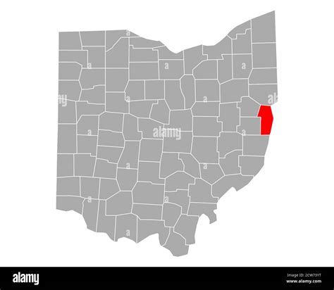 Map of Jefferson in Ohio Stock Photo - Alamy