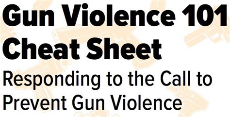 New Resource Gun Violence Prevention Cheat Sheet • Gbcs