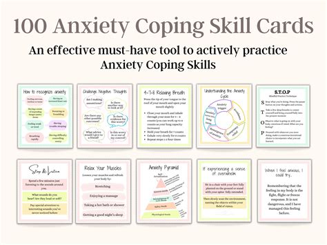 Anxiety Coping Cards Anxiety Affirmation Cards Anxiety Flash Etsy