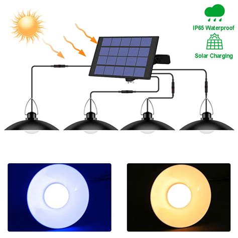 L Mpara Led Colgante Solar Para Interiores Y Exteriores L Mpara De