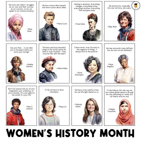 15 Womens History Month Posters Bulletin Board Display Womens