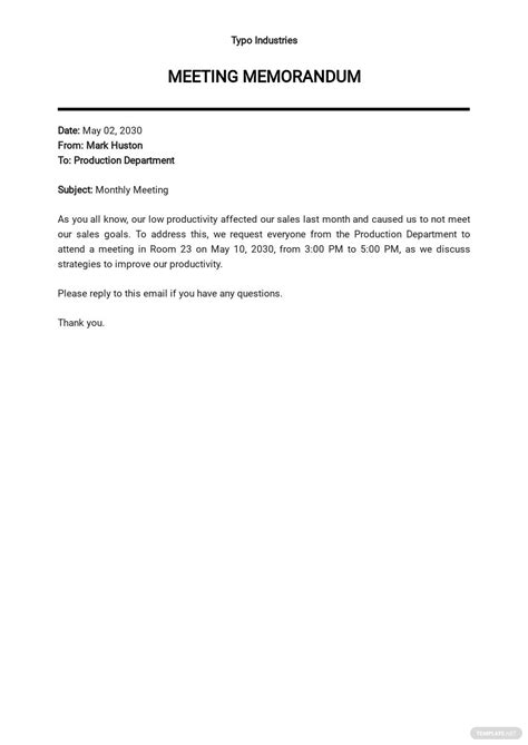 memo samples format examples   premium templates