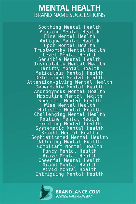 871 Mental Health Company Name Ideas List Generator