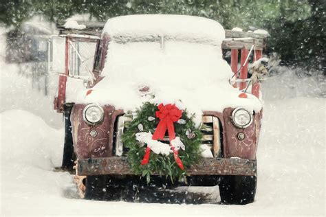 Christmas Farm Truck Photograph By Lori Deiter Pixels