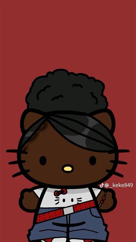 Black Hello Kitty Background