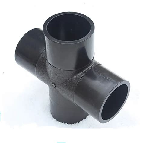 Pn10 Pn16 Pn12 5 HDPE Butt Fusion Equal Cross PE100 Plastic Pipe