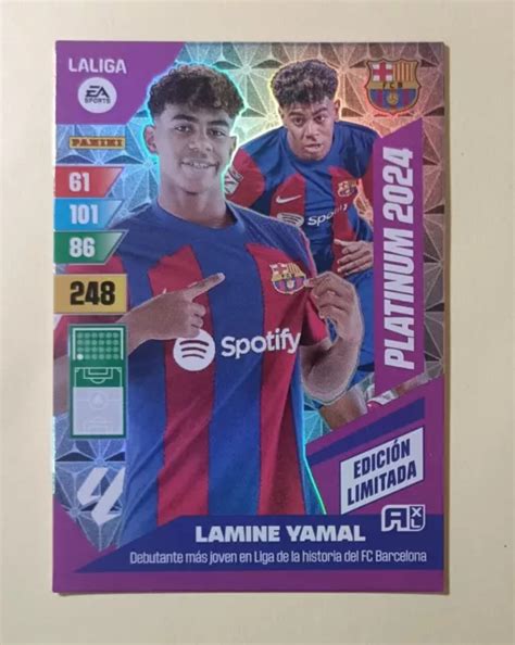 Lamine Yamal Platinum Rookie Card La Liga Panini F C