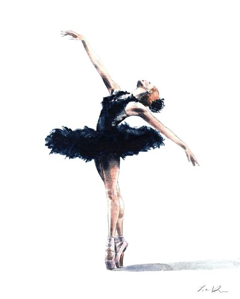 Black Swan Art Swan Lake Ballet Dancer Ballerina Dance Studio Art Print by LauraRowStudio - X ...