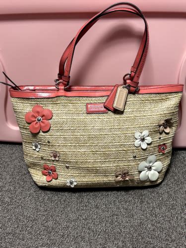 Coach Women S Handbag Summer Flower Style Gently Used Ebay