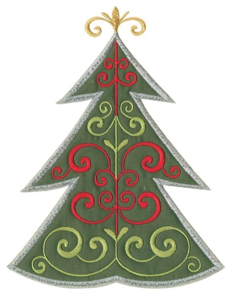 Sapins De Noel Applique Cr Atrices Broderie Machine