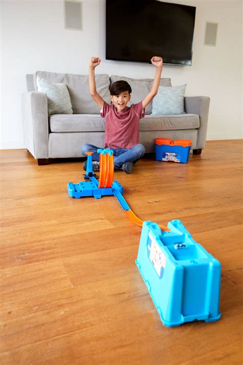 Best Buy Hot Wheels Track Builder Multi Loop Box Set Blue Orange Flk