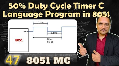 50 Duty Cycle Timer C Language Program For 8051 Microcontroller YouTube