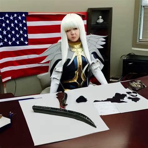 A Person Cosplaying Griffith From Berserk By Kentaro Stable Diffusion