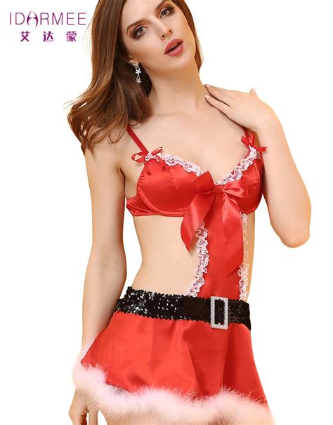 IDARMEE Adult Women Christmas Costume Sexy Lingerie Hot Erotic Costumes