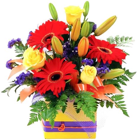 Rainbow Bright Flower Arrangement - FlowerSales