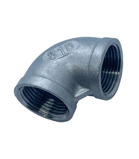 Bsp Femalefemale 90 Degree Elbow Pipe Fitting T316 A4 Marine Grade Stainless Steel