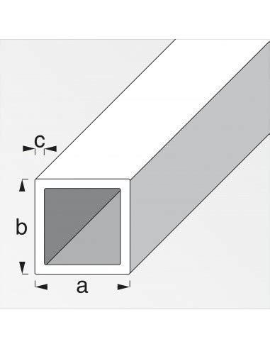 PROFILO QUADRATO ALLUMINIO 20X20 BRILLANTE 1 METRO