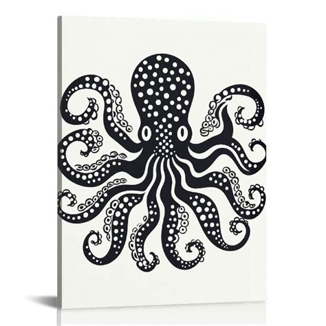 PIKWEEK Octopus Metal Wall Art Nautical Theme Wall Hanging Art Large