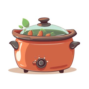 Crockpot Clipart Cartoon Version Of A Slow Cooker Vector Crockpot