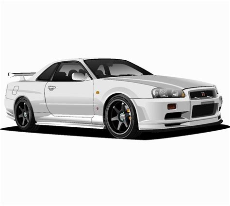 Nissan Skyline GTR R34 Sports Car Digital Art Png File Etsy Canada