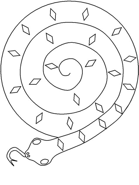 Free Printable Spiral Snake Template - Printable Templates Free