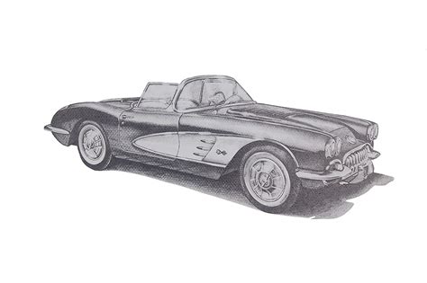 Chevrolet Corvette Drawing at PaintingValley.com | Explore collection ...