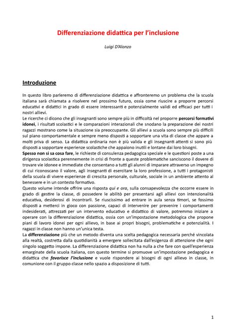 Differenziazione Didattica Per L Inclusione Differenziazione